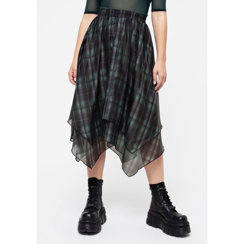 Disturbia Checkmate Layered Organza Handkerchief Hem Skirt Size 6